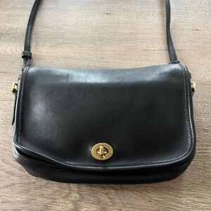 Coach Black Leather Crossbody Bag